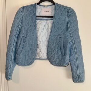 Blank NYC Lightweight Blue Quilted Jean Jacket